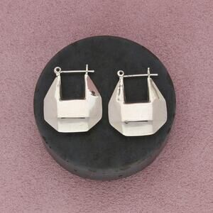 sterling silver vintage edhed snap-post hoop earrings
